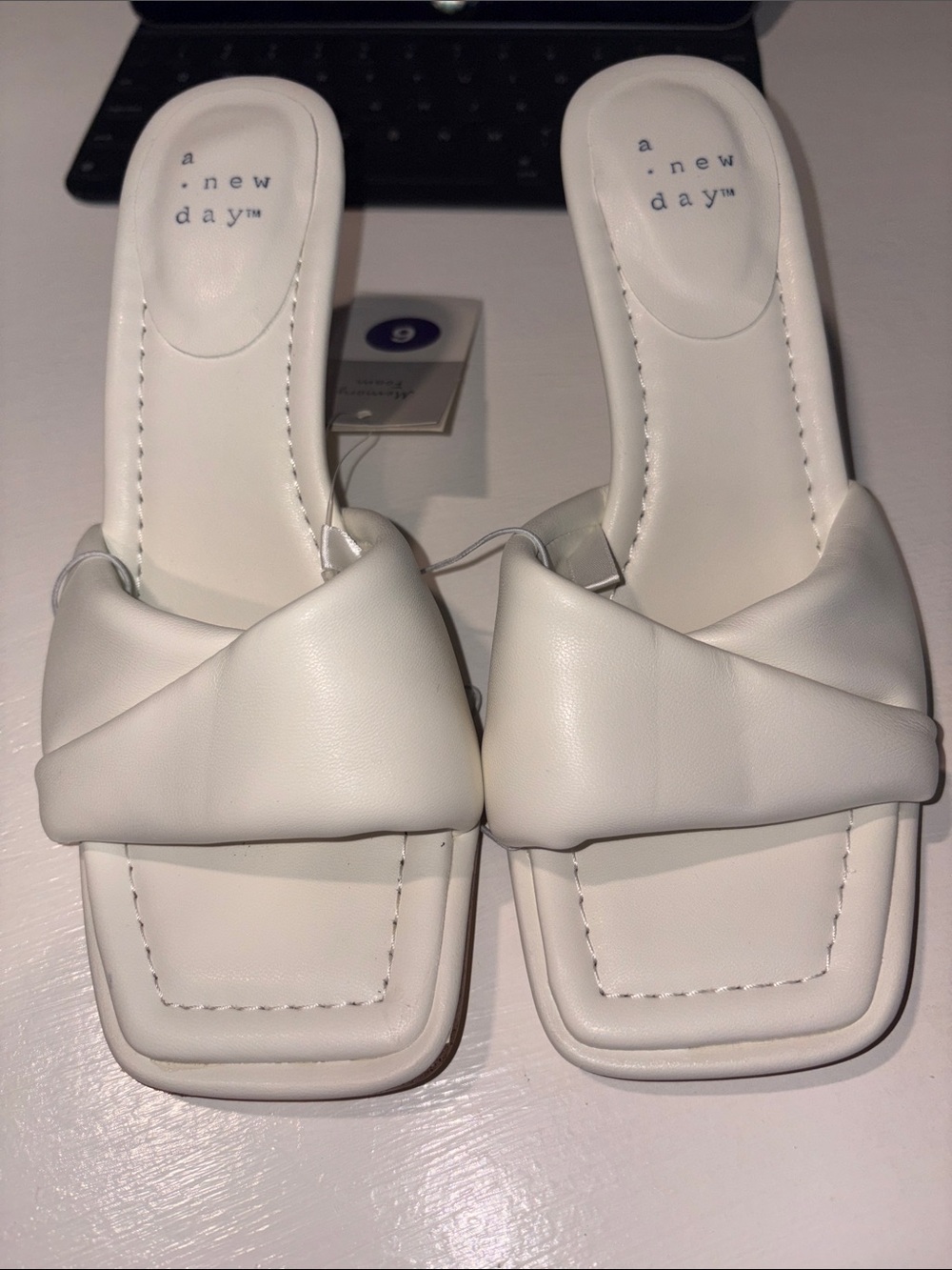 a new day White Padded Crossover Slide Mules - Picture 2 of 7